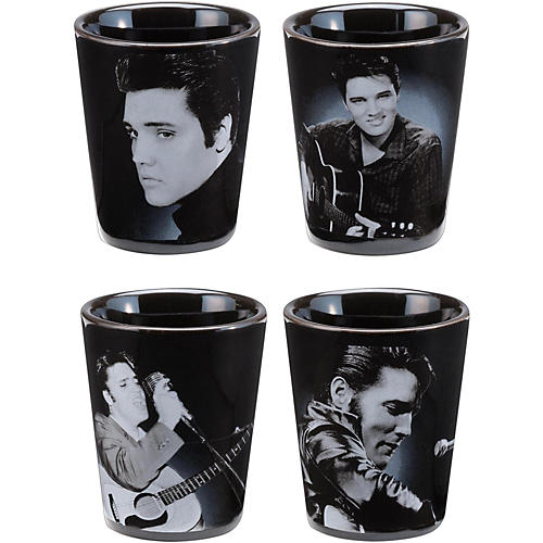 Elvis Presley 4-Piece Ceramic Shot Glasses