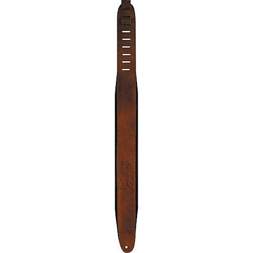 Elvis Presley Signature Brown Leather Guitar Strap