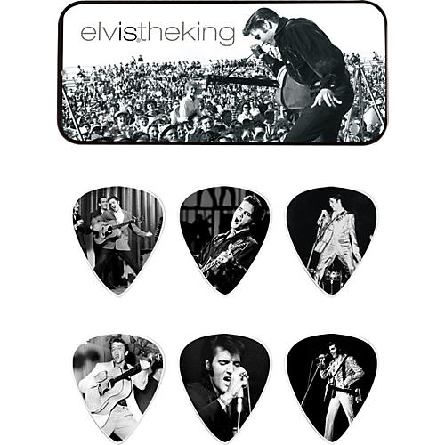 Elvis the King Pick Tin with 6 Medium Picks