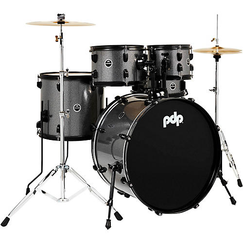 PDP Encore Complete 5-Piece Drum Set With Hardware & Cymbals - Mercury Sparkle