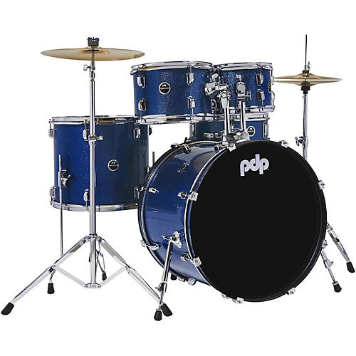 PDP by DW Encore Complete 5-Piece Drum Set With Hardware & Cymbals - Royal Blue