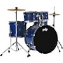 PDP by DW Encore Complete 5-Piece Drum Set With Hardware & Cymbals - Royal Blue