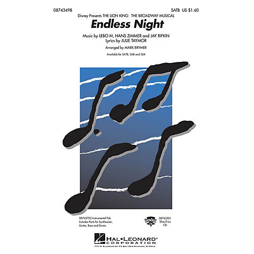 Hal Leonard Endless Night (from The Lion King: Broadway) SSA Arranged by Mark Brymer