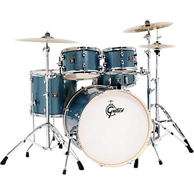 Gretsch Drums Energy 5-Piece Drum Set Blue Sparkle With Hardware and Zildjian Cymbals