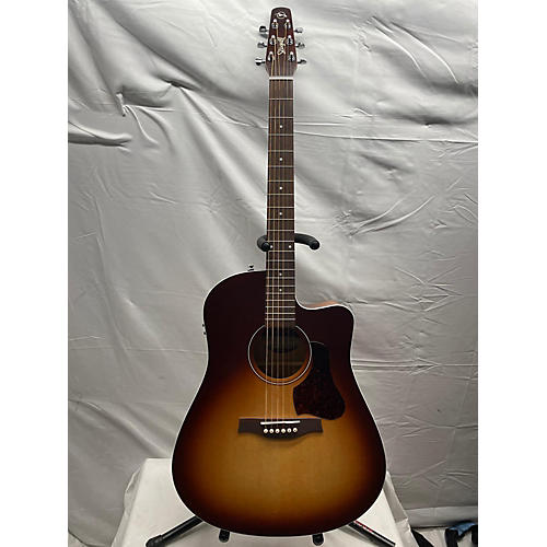 Seagull Entourage Rustic Cutaway Acoustic Electric Guitar Brown Sunburst