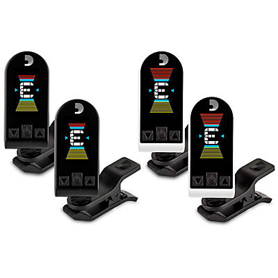D'Addario Equinox Headstock Tuner 4-Pack - Black and White