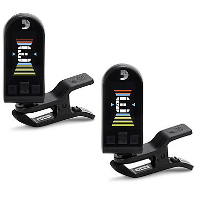 D'Addario Equinox Rechargeable Clip-On Tuner 2-Pack