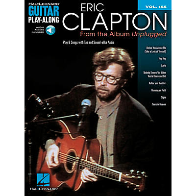 Hal Leonard Eric Clapton - From The Album Unplugged - Guitar Play-Along Volume 155 Book/Online Audio