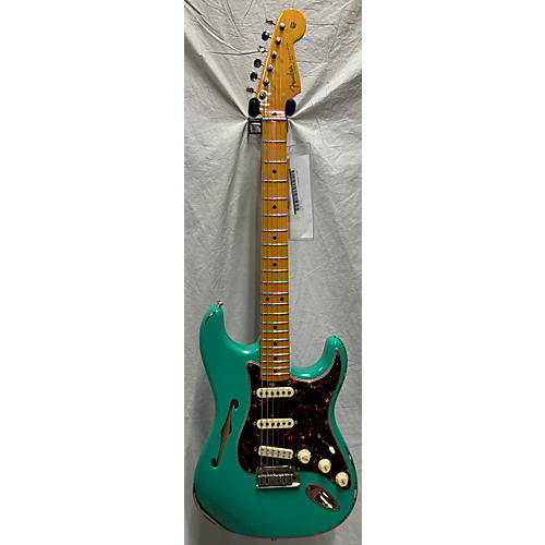 Fender Eric Johnson Thinline Stratocaster Hollow Body Electric Guitar Tropical Turquoise