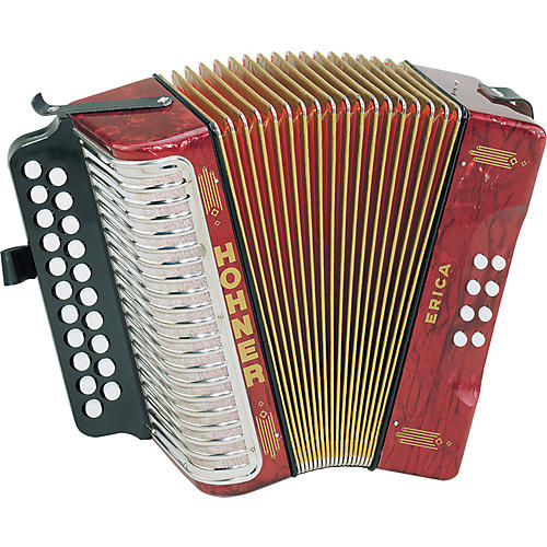 Hohner Erica Two-Row Accordion AD Pearl Red