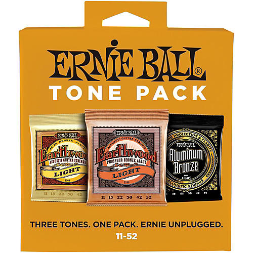 Ernie Ball Light Acoustic Guitar String Tone Pack