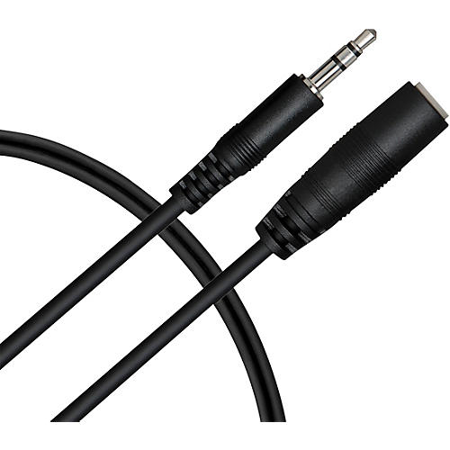 Livewire Essential 3.5mm TRS Male to 3.5mm TRS Female Headphone Extension Cable 10 ft. Black