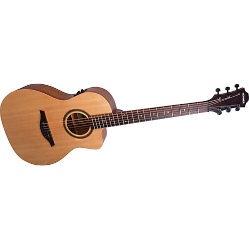 Essential EL-SPCE PLUS Parlor Cutaway Acoustic-Electric Guitar