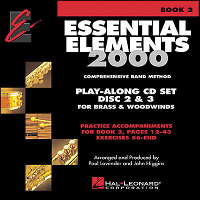 Hal Leonard Essential Elements Book 2 Play Along Trax 2 CD Set Discs 2 & 3 Brass & Woodwind