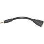 Livewire Essential Headphone Splitter 3.5 mm TRS Male to 3.5 mm TRS Female Black 6 in.