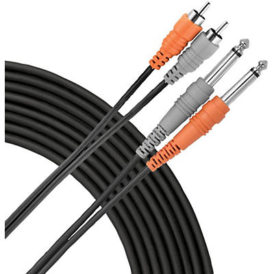 Livewire Essential Interconnect Dual Cable RCA Male to 1/4" TS Male