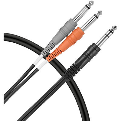 Live Wire Essential Interconnect Y-Cable 1/4" TRS Male to 1/4" TS Male