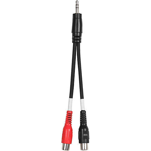 Livewire Essential Interconnect Y-Cable 3.5 mm TRS Male to RCA Male 15 ft. Black