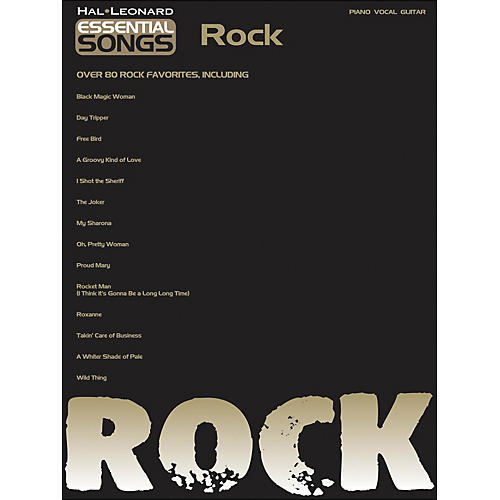 Essential Songs - Rock arranged for piano, vocal, and guitar (P/V/G)