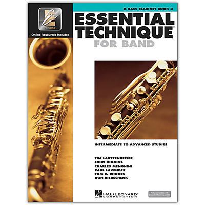 Hal Leonard Essential Technique for Band -  Bb Bass Clarinet 3 Book/Online Audio