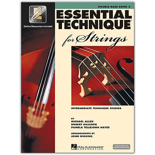 Hal Leonard Essential Technique for Strings - Double Bass 3 Book/Online Audio