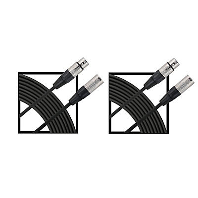 Livewire Essential XLR Microphone Cable Regular 25 ft. Black 2-Pack