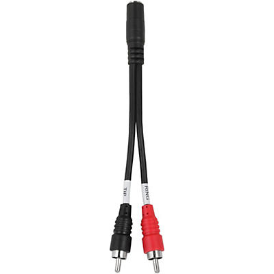 Live Wire Essential Y-Adapter 6" 3.5 mm TRS Female to RCA