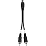 Live Wire Essential Y-Adapter RCA Female to RCA Male Black 6 in.