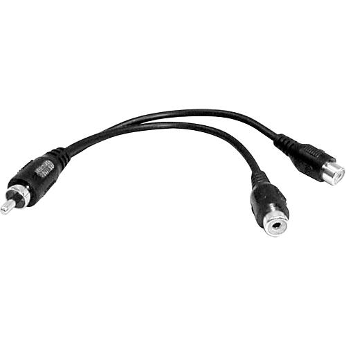 Live Wire Essential Y-Adapter RCA Male to RCA Female Black 6 in.