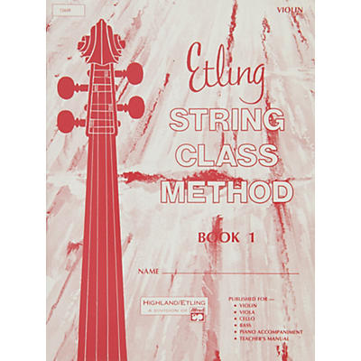 Alfred Etling String Class Method Book 1 Violin