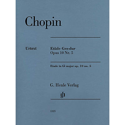 G. Henle Verlag Etude in G-flat Major, Op. 10, No. 5 (Edition with Fingering) Henle Music Folios Series Softcover