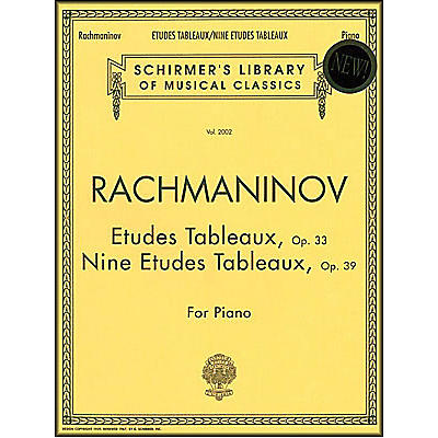 G. Schirmer Etudes Tableaux Op 33 & Op 39 Nine Etudes Tableaux Piano Centennial Edition By Rachmaninoff