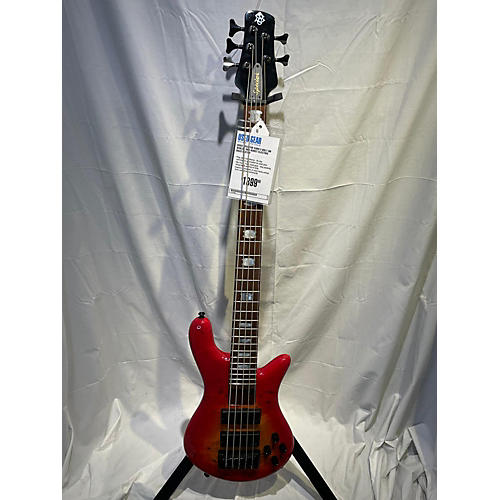 Spector Euro 5 Bolt On Electric Bass Guitar burled red burst