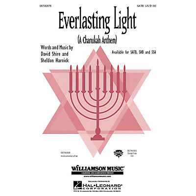 Hal Leonard Everlasting Light (A Chanukah Anthem) SATB composed by Sheldon Harnick