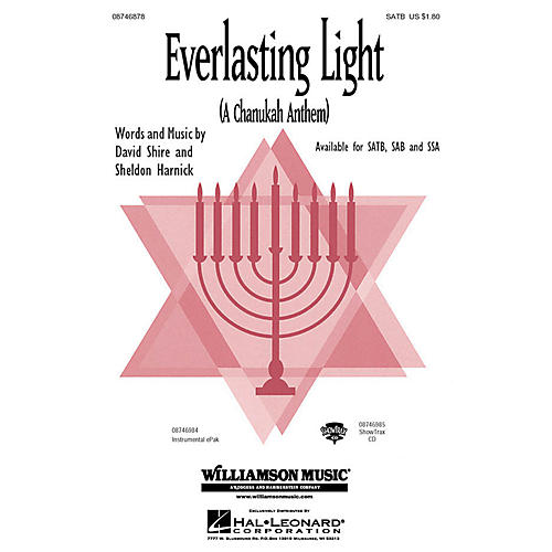 Hal Leonard Everlasting Light (A Chanukah Anthem) SATB composed by Sheldon Harnick