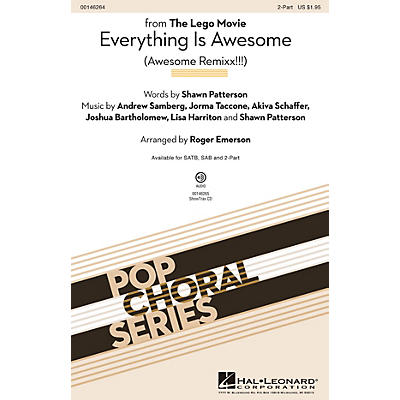 Hal Leonard Everything Is Awesome (from The Lego Movie) 2-Part arranged by Roger Emerson