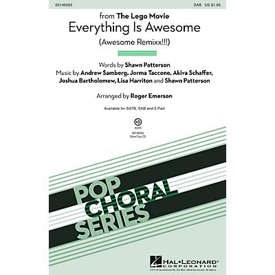 Hal Leonard Everything Is Awesome (from The Lego Movie) SAB arranged by Roger Emerson
