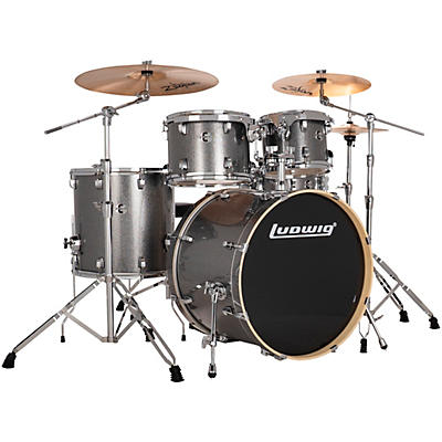 Ludwig Evolution 5-Piece Drum Set With 22" Bass Drum and Zildjian I Series Cymbals