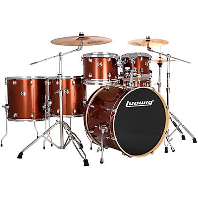 Ludwig Evolution 6-Piece Drum Set With 22" Bass Drum and Zildjian I Series Cymbals