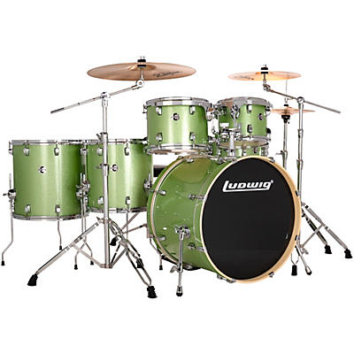 Ludwig Evolution 6-Piece Drum Set With 22" Bass Drum and Zildjian I Series Cymbals