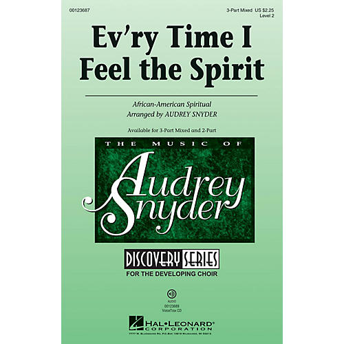 Hal Leonard Ev'ry Time I Feel the Spirit (Discovery Level 2) 3-Part Mixed arranged by Audrey Snyder