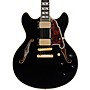 D'Angelico Excel DC Semi-Hollow Electric Guitar Solid Black
