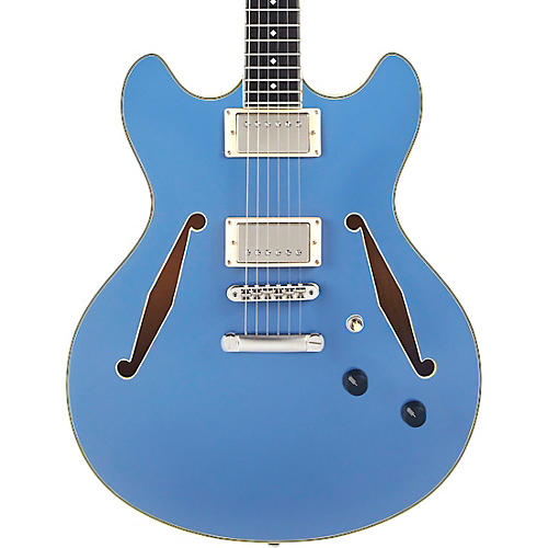 D'Angelico Excel DC Tour Semi-Hollow Electric Guitar With Supro Bolt Bucker Pickups and Stopbar Tailpiece Slate Blue