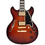 D'Angelico Excel Mini DC Semi-Hollow Electric Guitar Amaretto Burst