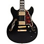 D'Angelico Excel Mini DC Semi-Hollow Electric Guitar Solid Black