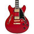 D'Angelico Excel Mini DC Semi-Hollow Electric Guitar Solid BlackTrans Cherry
