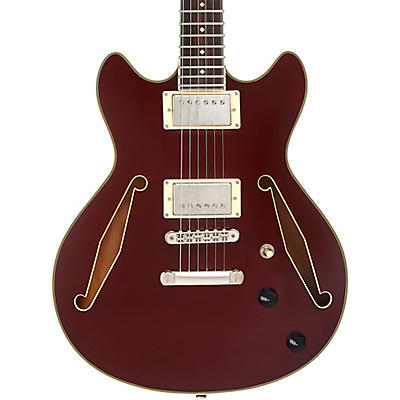 D'Angelico Excel Mini DC Tour Semi-Hollow Electric Guitar With Supro Bolt Bucker Pickups and Stopbar Tailpiece
