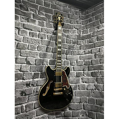 D'Angelico Excel Mini Dc Hollow Body Electric Guitar Black