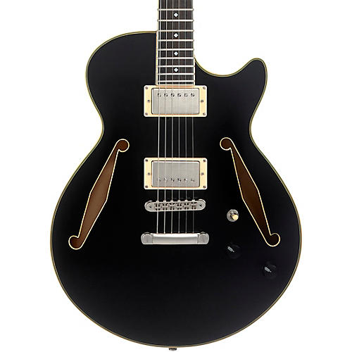 D'Angelico Excel SS Tour Semi-Hollow Electric Guitar With Supro Bolt Bucker Pickups and Stopbar Tailpiece Condition 2 - Blemished Solid Black 197881164225