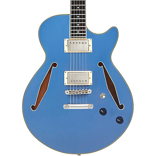 D'Angelico Excel SS Tour Semi-Hollow Electric Guitar With Supro Bolt Bucker Pickups and Stopbar Tailpiece Slate Blue